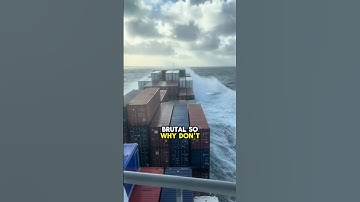 How Ships Keep Towering Containers from Falling Into the Sea! #shorts