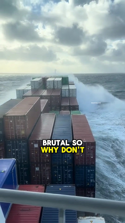 How Ships Keep Towering Containers from Falling Into the Sea! #shorts