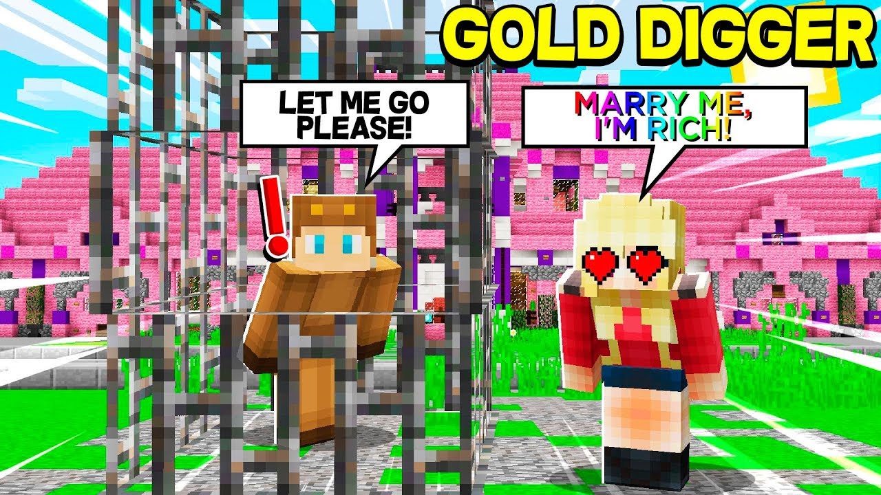 I Took A GOLD DIGGER On A DATE... She TRAPPED Me in Minecraft!