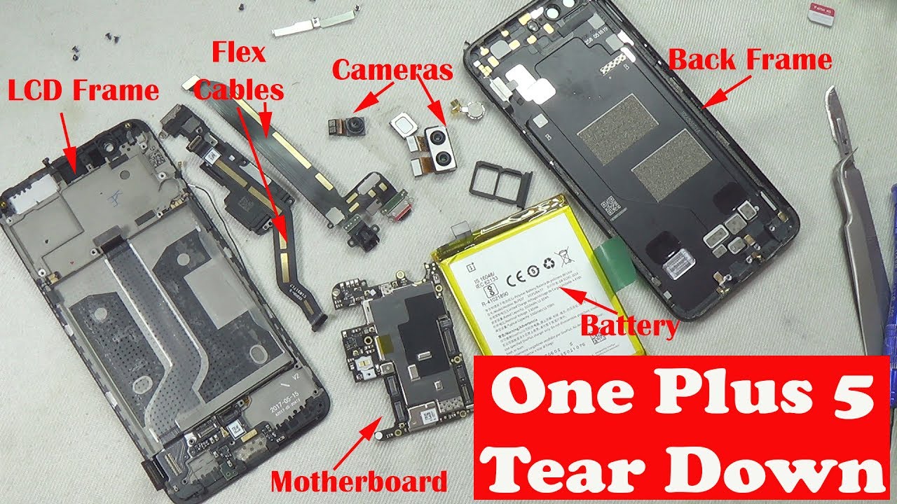 Oneplus 5 tear down: parts overview, replacement and repairs by BCD