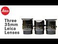 Three 35mm Leica Lenses