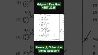 Grignard Reaction NEET 2025 #organicchemistry #namereaction #viralshorts #ytshorts #trending