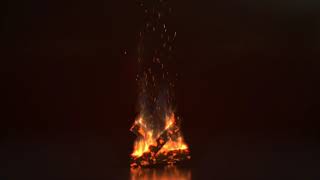 Realistic Fire Simulation - X-Particles 4 Explosia FX and Cycles 4d