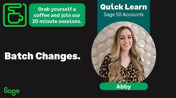 Sage 50 Accounts (UK) - Batch Changes