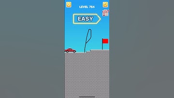 draw bridge puzzle game play level 754🚘 #gaming #drawing #Shorts