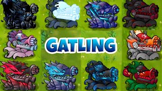 PVZ Fusion 3.0 Challenge! All GATLING Turret Plants Fusion VS Gargantuar’s Family - Who Will Win?