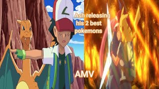 Ash Leaving Charizard And Greninja Amv Pokemon