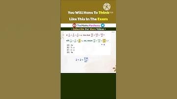 You Will Have To Think Like This In Exam || #shorts #maths #simplification #algebra #ssc #railway