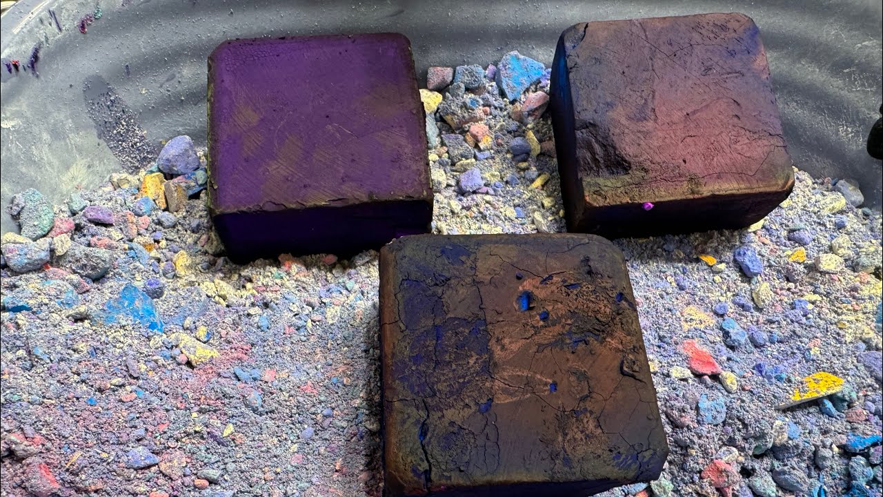 Vividly ,vibranty dyed purple &blue gym chalk block crush 💜 please like ...