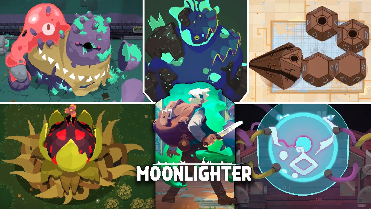 MoonLighter All Bosses + ENDING