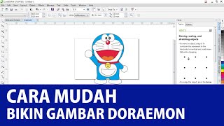 TUTORIAL MENGGAMBAR DORAEMON KURANG DARI 5 MENIT MENGGUNAKAN COREL DRAW x7 | Tutorial Corel Draw