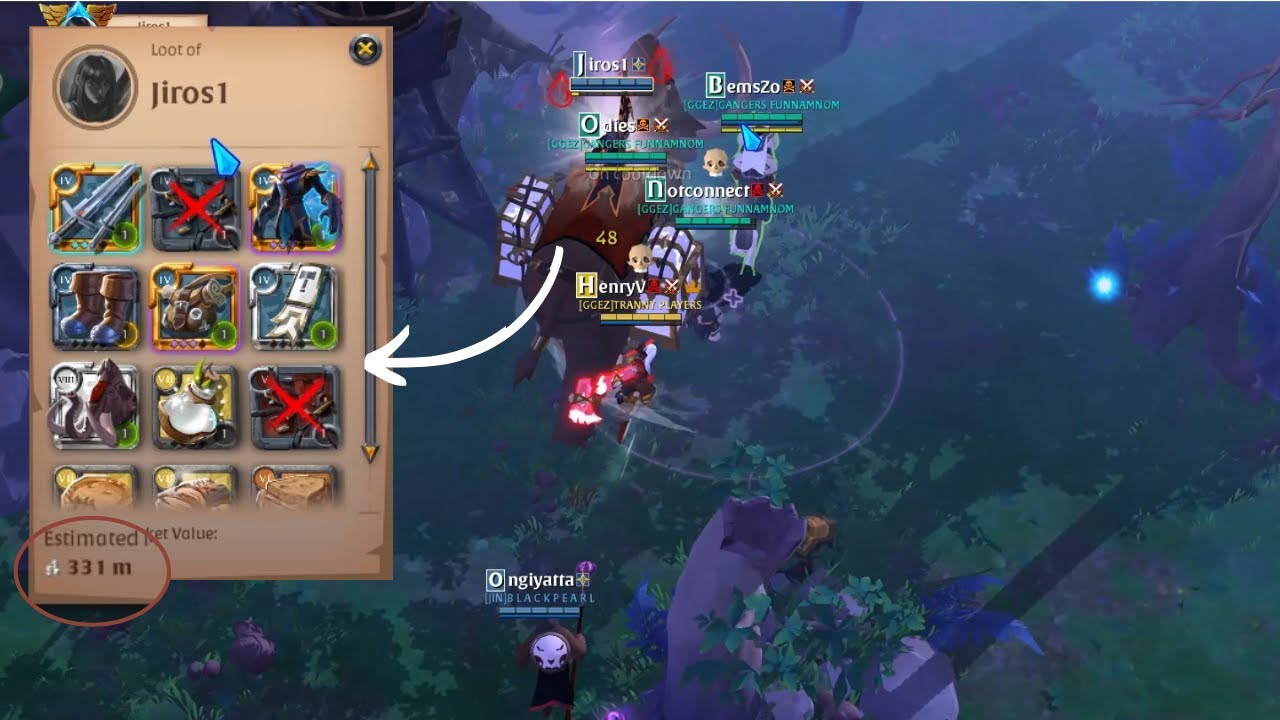 MAMMY with 4 escorts GOT GANKED BY 4MAN 😎 | Albion Online | Ganking