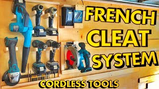 French Cleat Organization | Cordless Tool Storage | DIY Charging Station | Woodworking