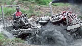 Dangerous Fastest Skills Driving Poweful Tractor, Truck & Vehicles Heavy Equipment Stuck In Mud