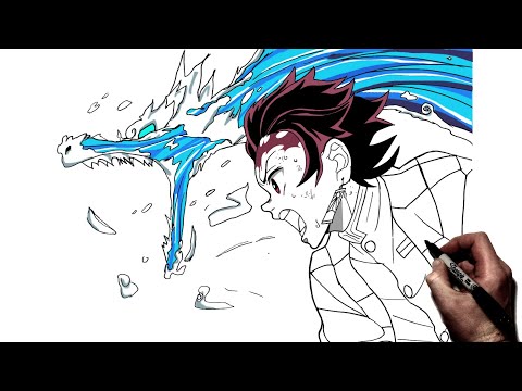 How To Draw Tanjiro (Constant Flux) | Step By Step | Demon Slayer