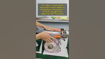 New customer comes to test labeling machine by himself,and decided to buy at once#factory #labeling