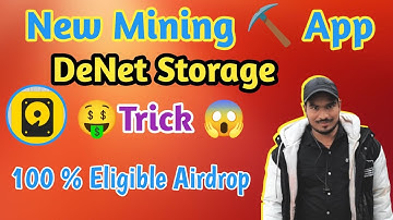 New Mining App . DeNet Storage 100% Eligible Airdrop Trick. #newmining #new airdrop hindi video 