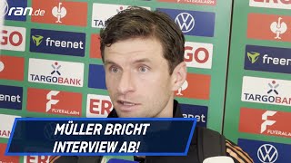 Thumbnail for FC Bayern: Müller bricht Interview genervt ab