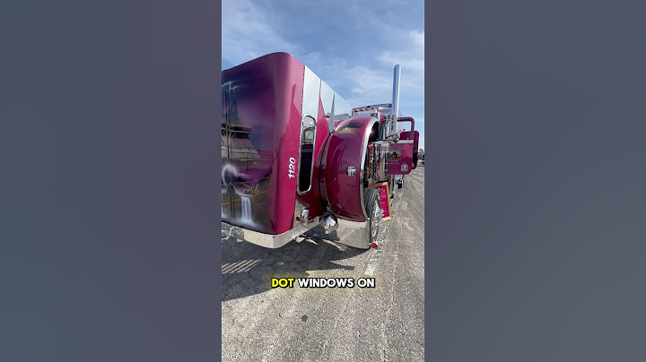 1997 Peterbilt 379 with custom DOT windows on the hood.