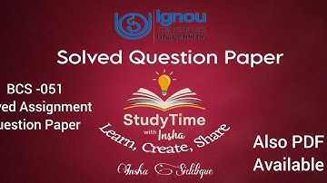 BCS-051/Solved Assignment Question paper/2024-25