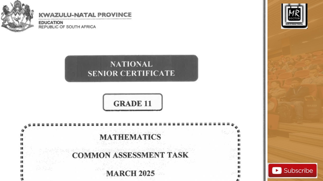 Grade 11 Maths test Term 1 2025 Explained | KZN - YouTube