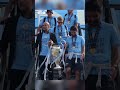 Manchester City players and fans celebrate the Treble | Newsround #shorts