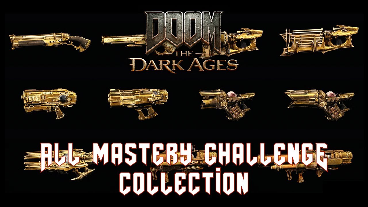 Doom The Dark Age walkthrough - All 11 mastery challenge collection - Gunpletionist trophy