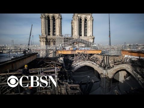 Two hundred tons of scaffolding removed from Notre Dame Cathedral.