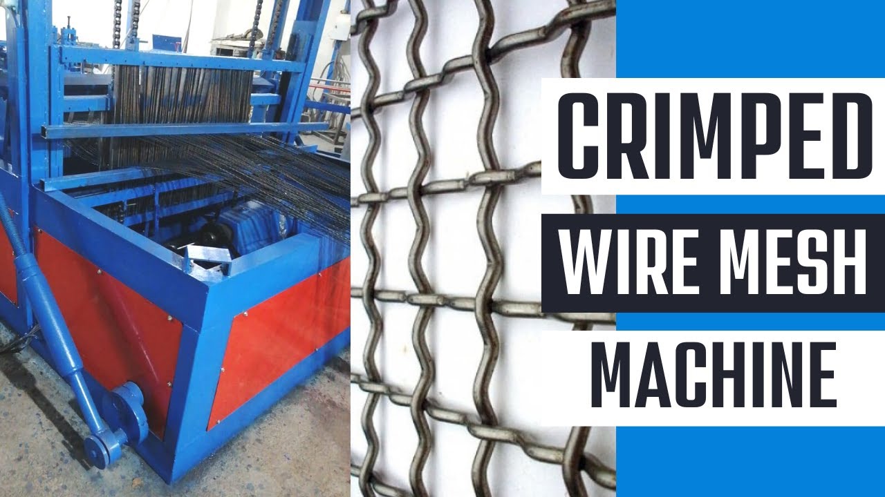 Semiautomatic and cheap CRIMPED WIRE MESH MACHINE YouTube