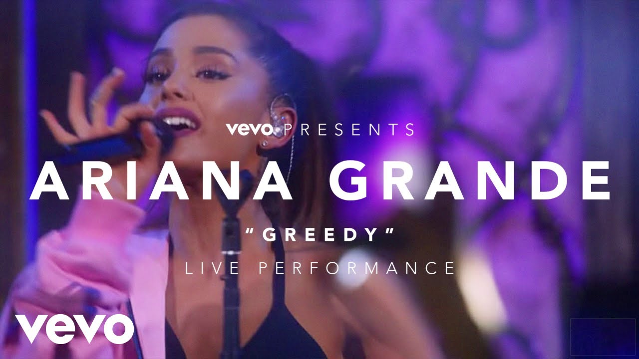 Ariana Grande Greedy Vevo Presents Youtube - greedy lyrics ariana grande roblox id