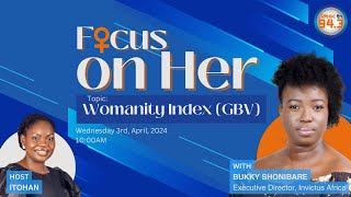 Bukky Shonibare Speaks On Womanity Index Gender Based Violence Gbv On Focus On Her With Itohan