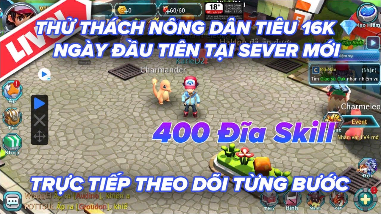 Outline Video Hành Trình Nông Dân V1 Tiêu 16K KC Tại Sever Mới Ngày Đầu Tiên Poke Đại Chiến