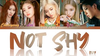 ITZY (있지) - NOT SHY Lyrics [Color Coded Han/Rom/Eng] Resimi