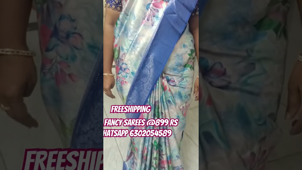 Fancy Sarees with floral design, boarder 