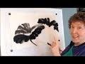 Lotus part 1 leaves in sumie chinese brush painting technique