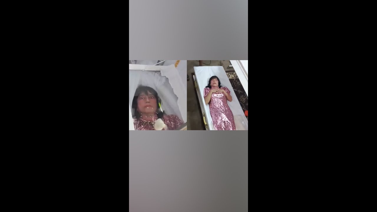 سيدة تفتح عينيها وتنظر لأقاربها أثناء تشييع جثمانها .. سابوا الجنازة وهربوا