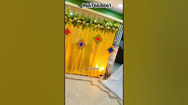 Haldi Decoration At Home💛 #haldi #haldiceremony #event #eventplanner #decoration #shortsfeed #fyp