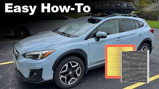 How to Change Subaru Crosstrek Air Filter & Cabin HVAC Filter // 2018 Subaru Crosstrek