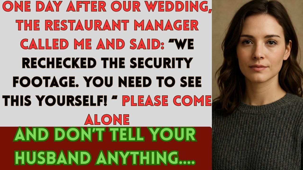 The restaurant called: 'You need to see the footage. Come alone, don’t tell your husband!'