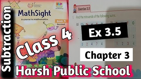Class 4 Maths | Ex 3.5 Chapter 3|4 Class 4 Mathsight|Class4maths |@HARSH PUBLIC SCHOOL GURUGRAM