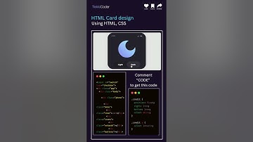 Light & Dark Mode Card Design 🌗 | HTML & CSS UI Toggle | Responsive Web Design #coding #webdesign