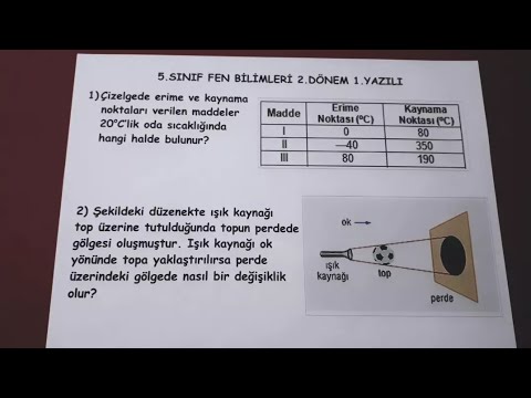 5.sınıf fen bilimleri 2.dönem 1.yazılı  @Bulbulogretmen  #fen #yazılı #sınav #5sınıf