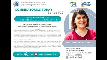 Combinatorics Today Series #10 ITB: Prof. Catherine Greenhill