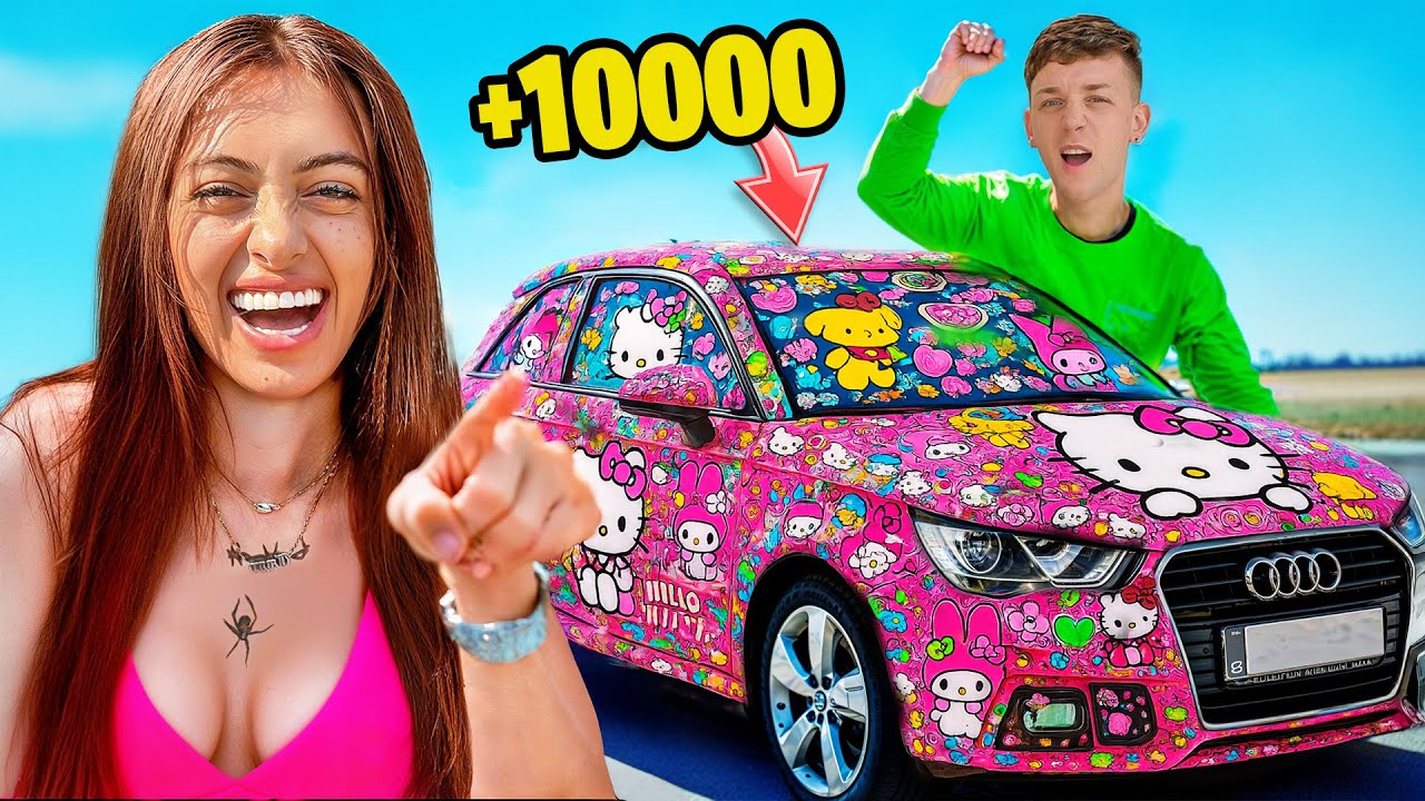 LE LLENO DE STICKERS EL AUTO A MI NOVIO - broma extrema