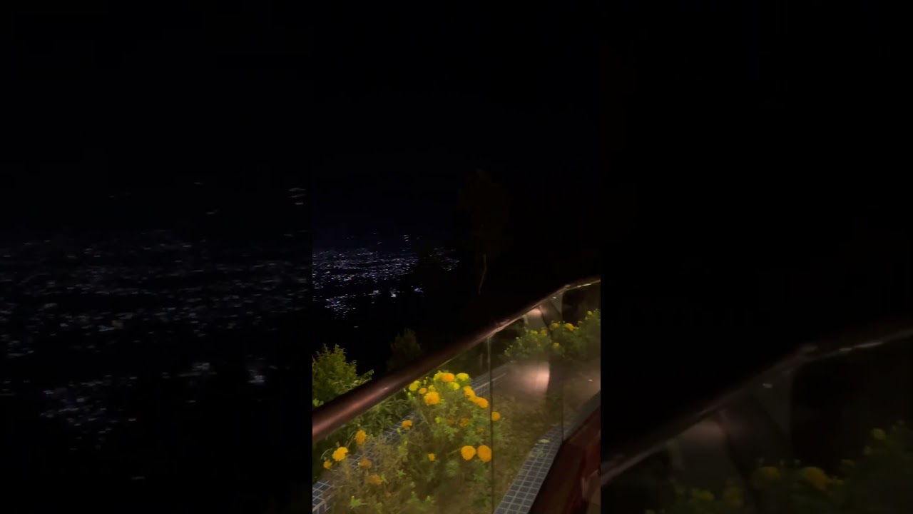 Night view of kathmandu valley from Hattiban himalayan resort