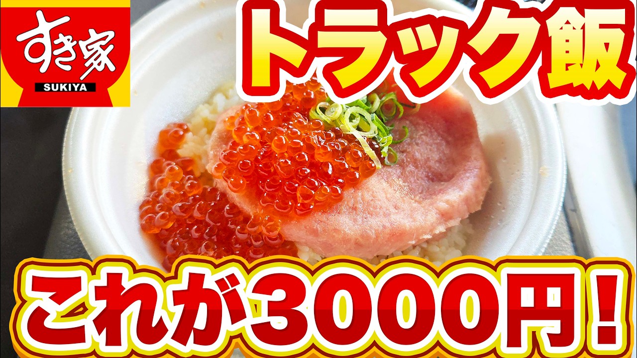 【散財】すき家いくらまぐろたたき丼特盛3090円を正直レビュー｜トラック飯