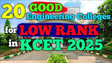 Good Colleges for LOW RANK in KCET 2025😍🔥 #kcetoptionentry #kcetcounseling