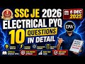 SSC JE 2026 Electrical Engineering PYQ | 10 Most Important Questions (Part 8) | #selection #exam