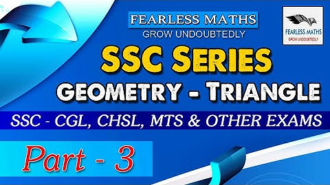 SINE RULE & COSINE RULE || GEOMETRY - TRIANGLE PART-3 || (For SSC, CGL, CHSL, MTS & Other exams)