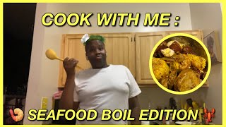 MAKE A SEAFOOD BOIL WITH ME (Shrimp, Sausage, Corn, Eggs, & More)  | Monté ♡